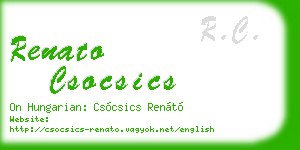 renato csocsics business card